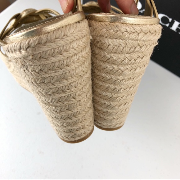 New Coach Wedge Heel Gold size 10B (Box P) - Picture 6 of 8